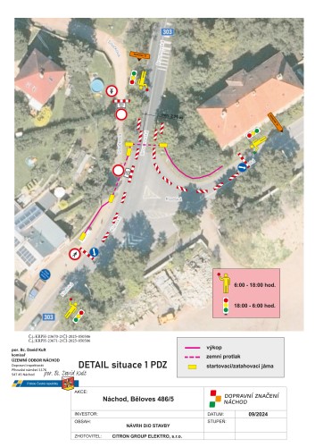 Dopravní omezení v ul. Kladská a okolí – Náchod-Běloves