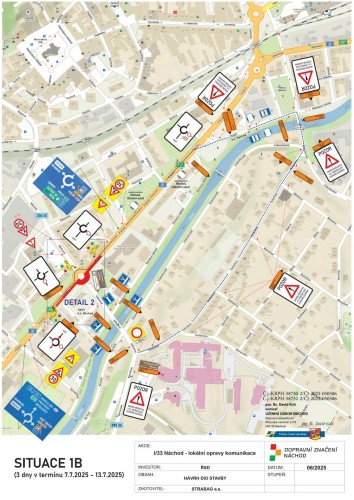 Upozornění na dopravní omezení v Náchodě