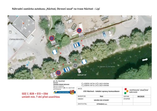 Upozornění na dopravní omezení v Náchodě