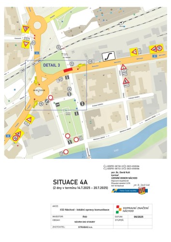 Upozornění na dopravní omezení v Náchodě