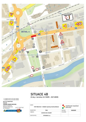 Upozornění na dopravní omezení v Náchodě