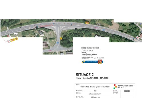 Upozornění na dopravní omezení v Náchodě