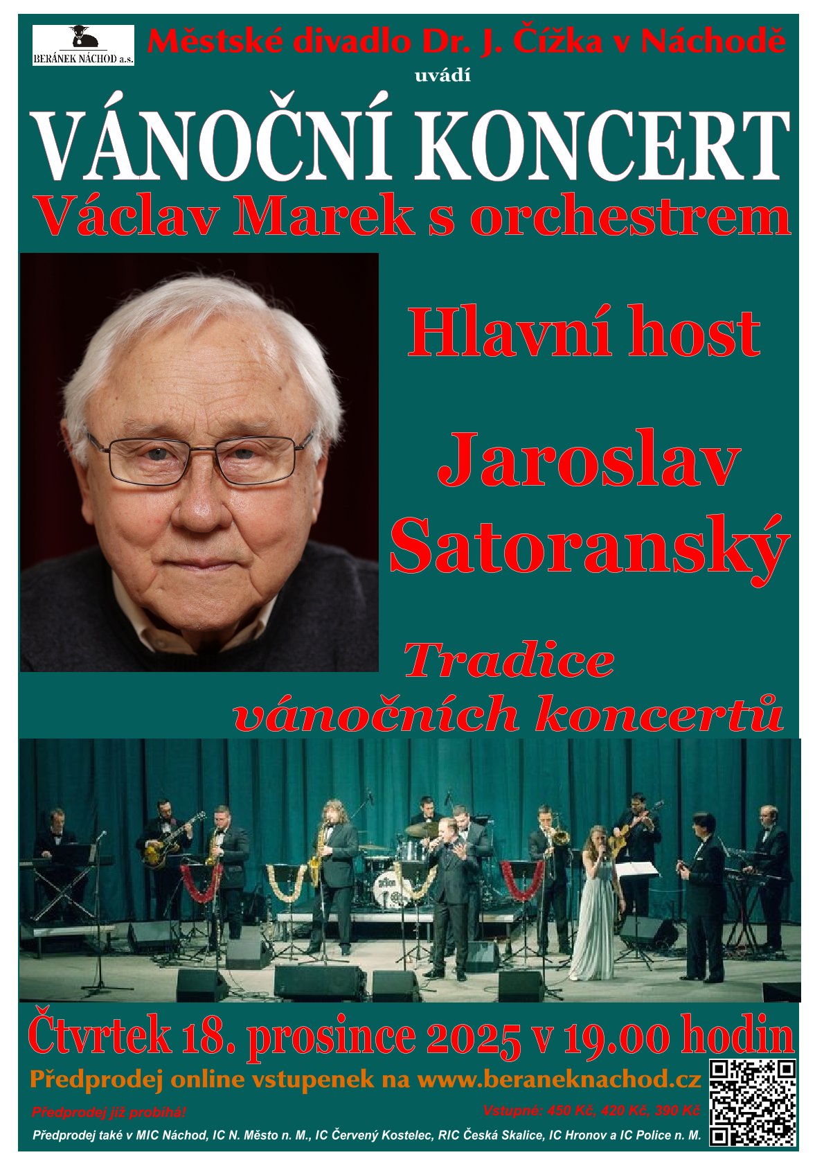 PlakátVánoční koncert 2025 - Václav Marek s orchestrem