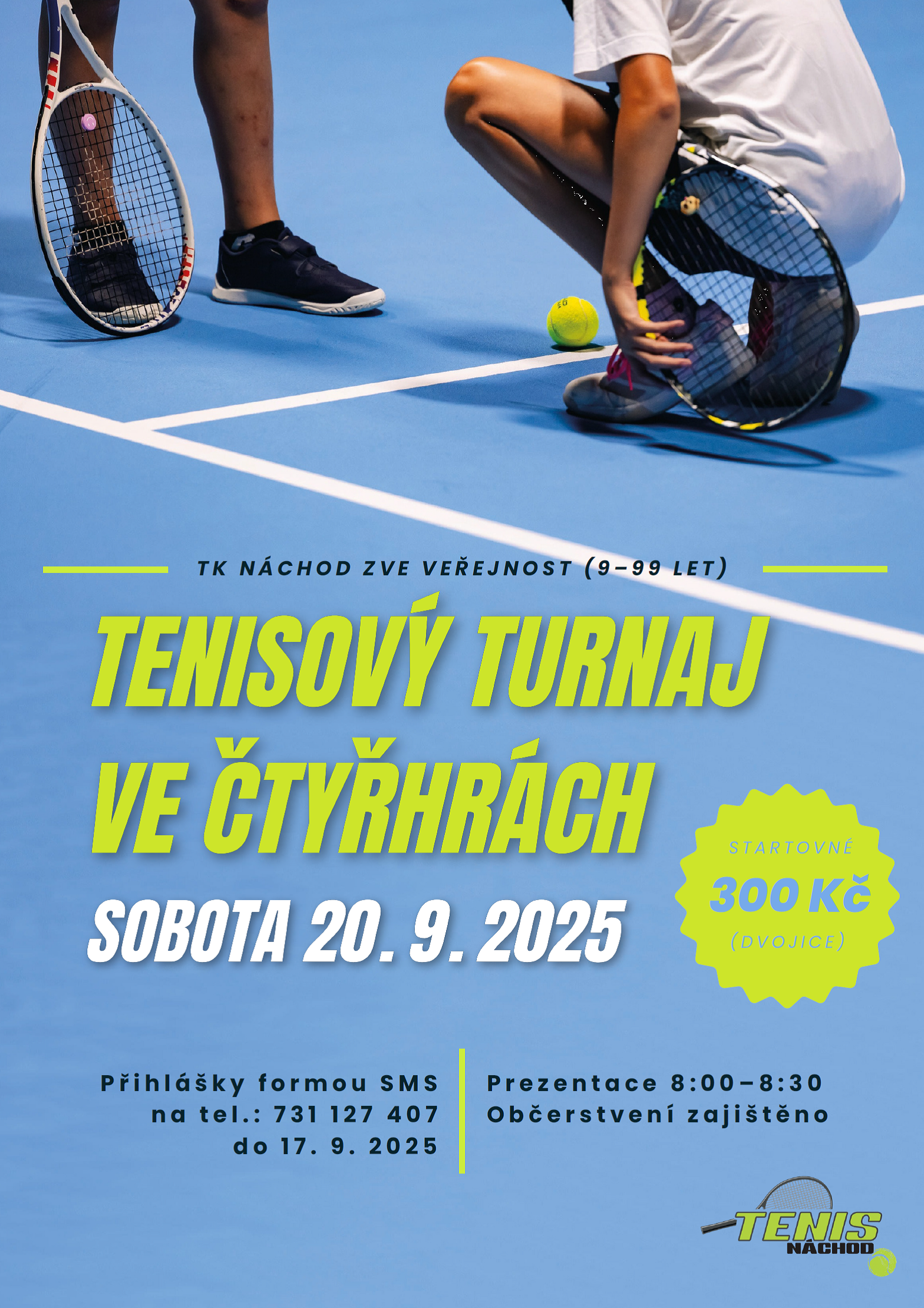 PlakátTenisový turnaj ve čtyřhrách