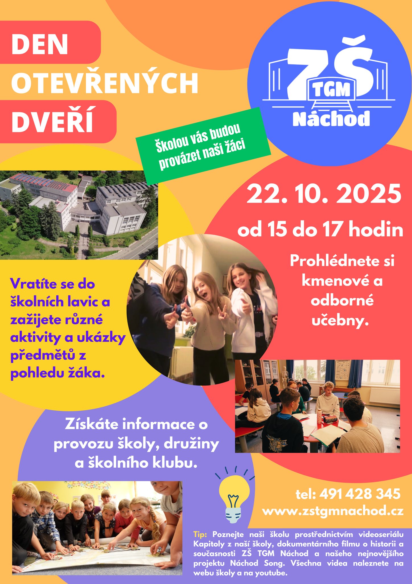 PlakátDen otevřených dveří ZŠ T. G. Masaryka