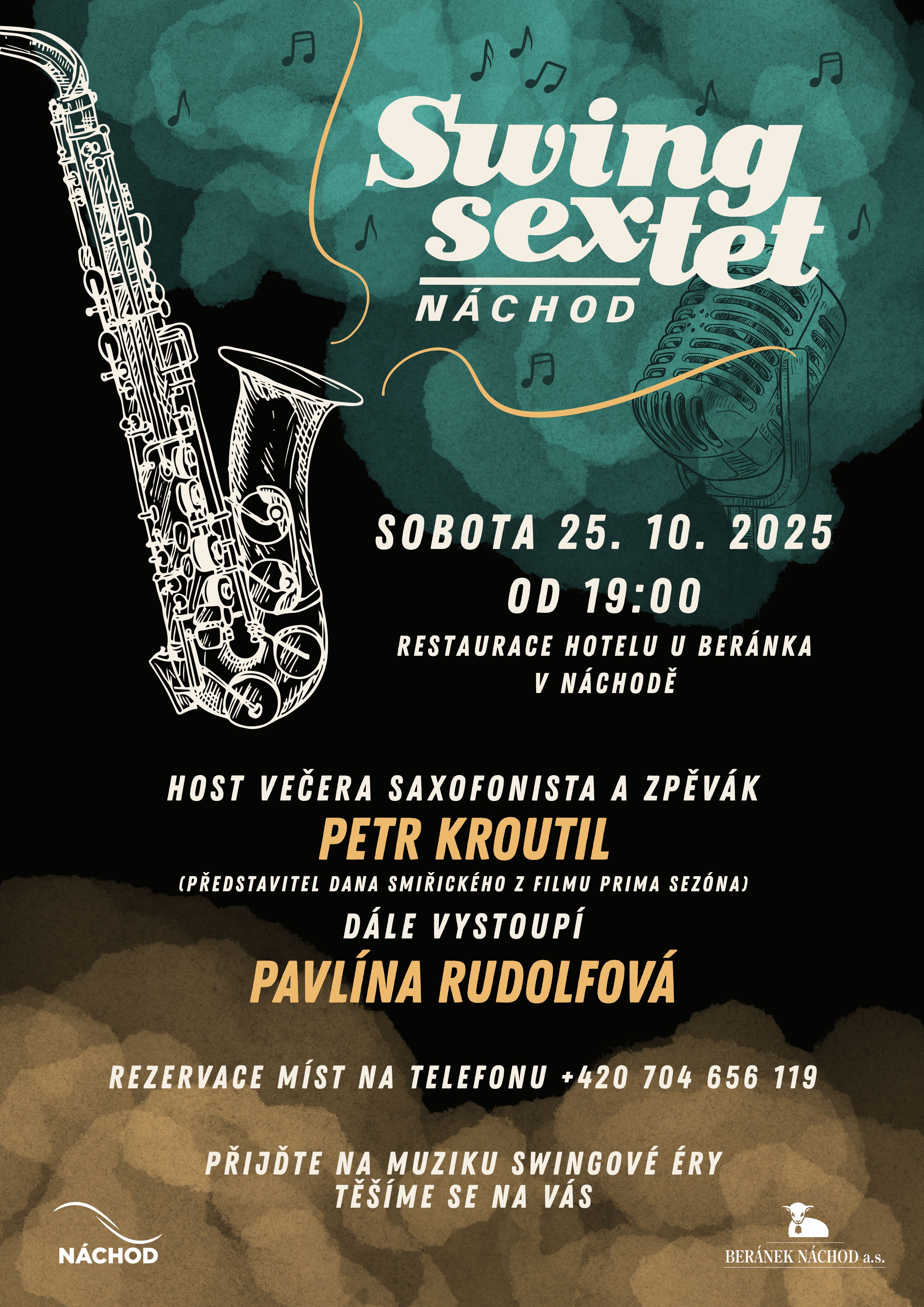 PlakátSwing Sextet Náchod & Petr Kroutil