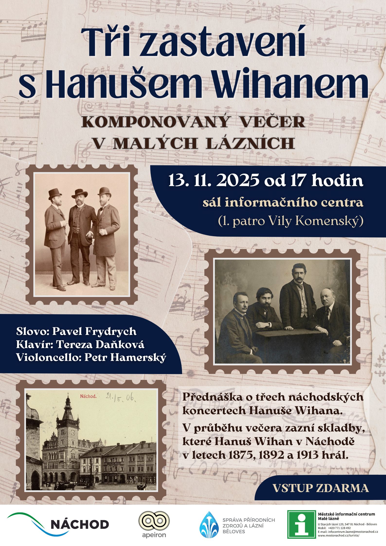 PlakátTři zastavení s Hanušem Wihanem