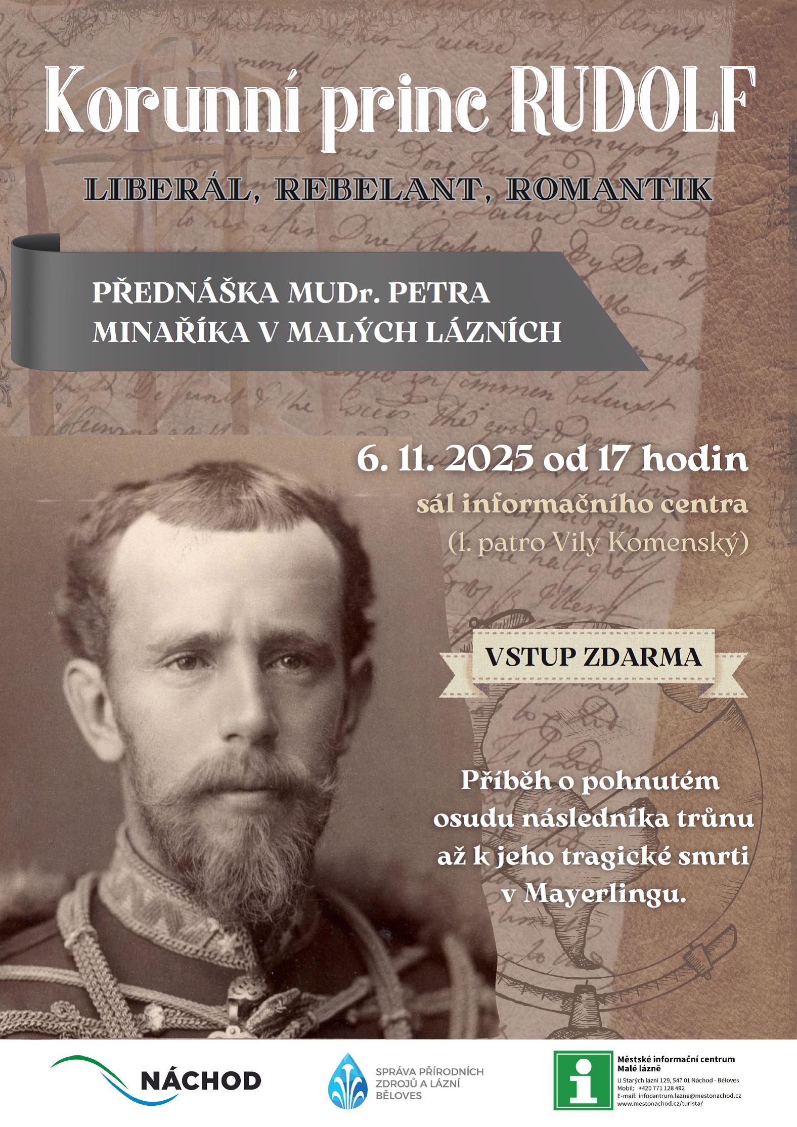 PlakátPřednáška Korunní princ Rudolf