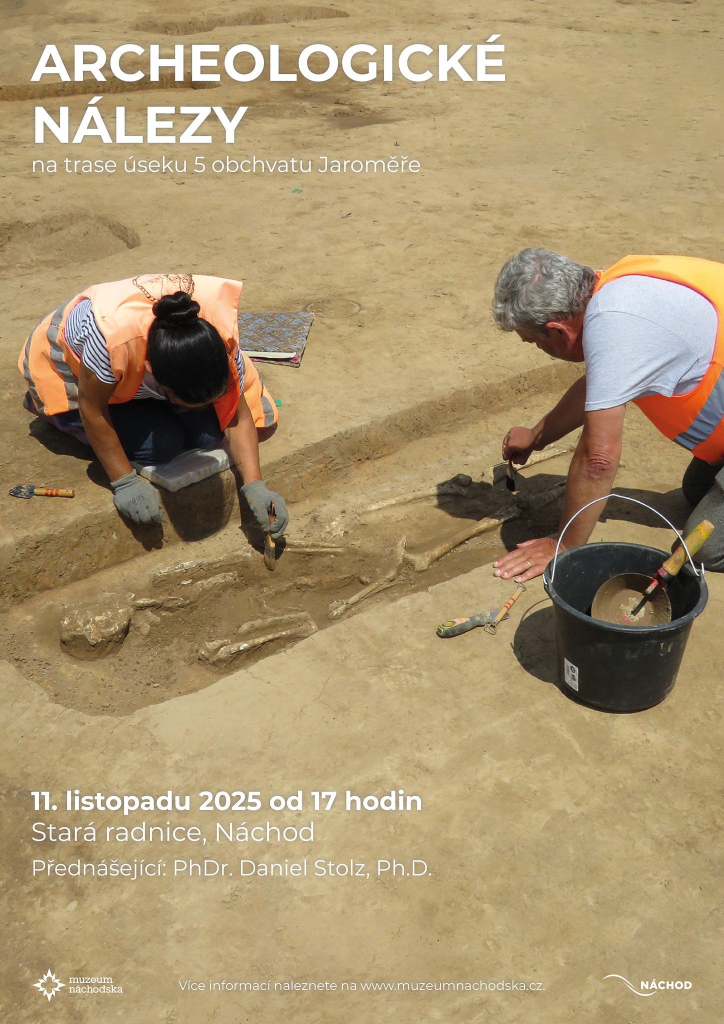 PlakátArcheologické nálezy na trase úseku 5 obchvatu Jaroměře