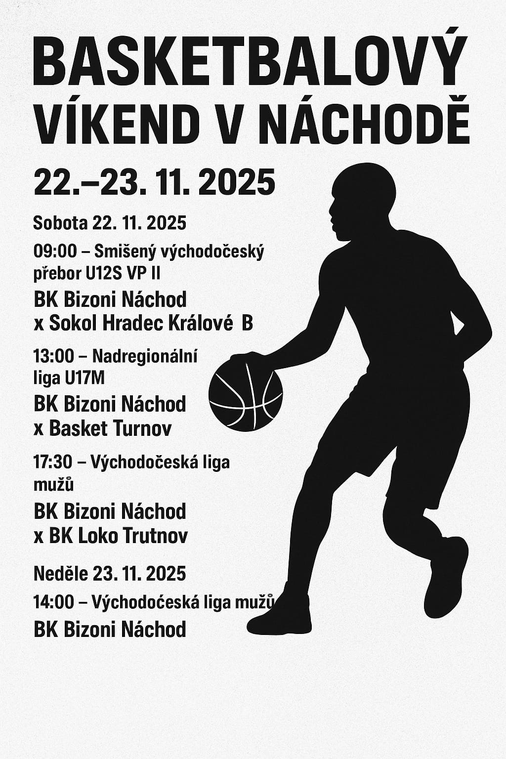 PlakátBasketbalový víkend v Náchodě