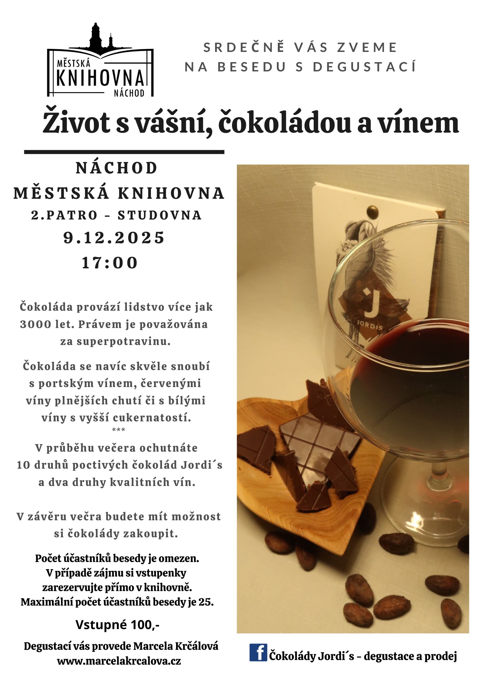 PlakátŽivot s vášní, čokoládou a vínem