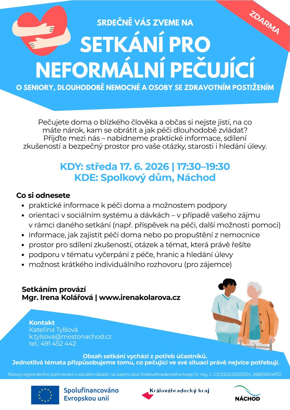 PlakátSetkání pro neformální pečující